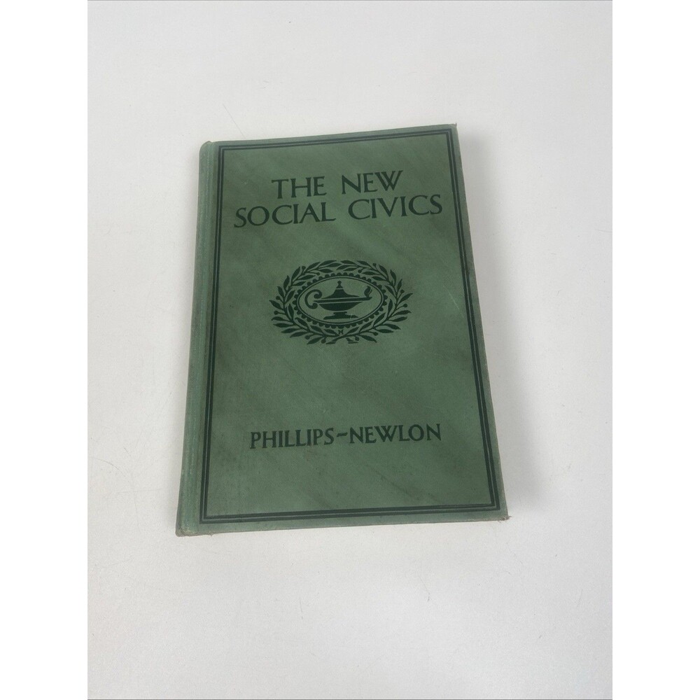 1928 The New Social Civics Phillips Newlon Rand McNally Vintage Textbook
